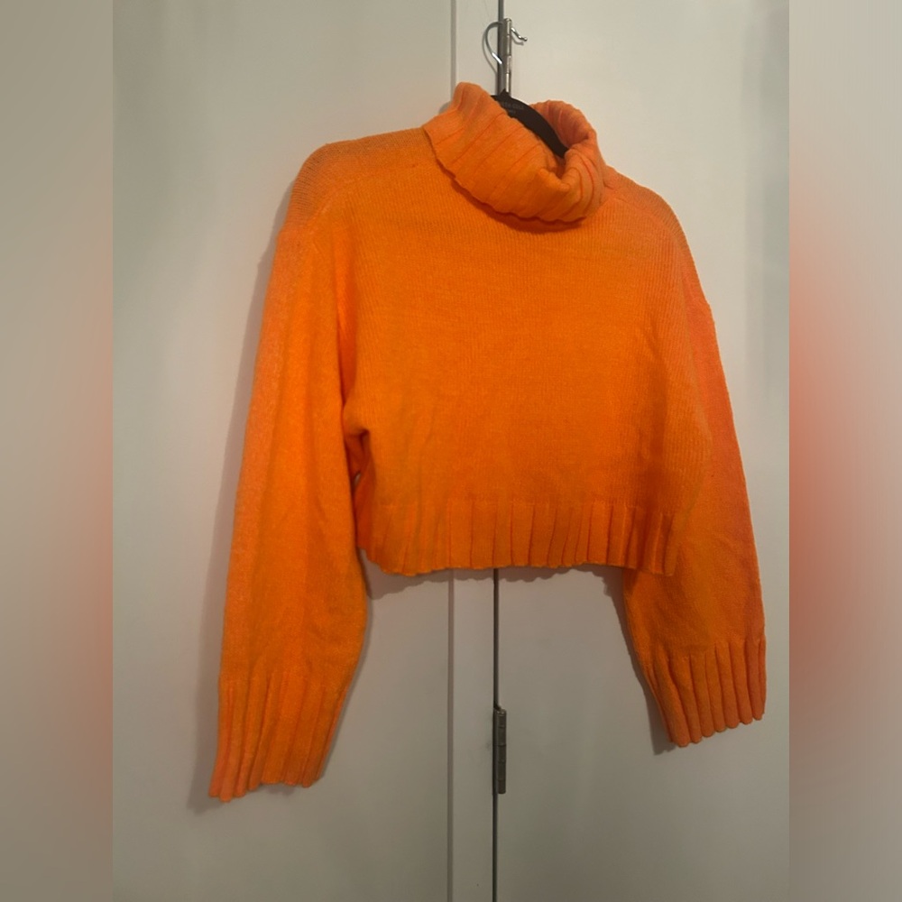 H&M Orange Turtleneck Sweater